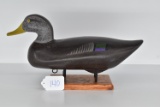 Black Duck Drake – Wooden Decoy, Branded HRJ (Harry Robert Jobes)