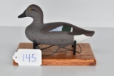 Miniature Teal Desk Top Miniature – By Jobes w/Weight, Signed