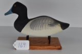 Blue Bill Drake Decoy – Signed: Capt. Harry Jobes Flat Bottom No Weight