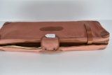 Leather Single Gun Shotgun Case w/Red Cloth Zip-up Outer Case – This Case Has the Key, Along w/a Win