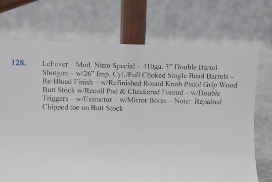 LeFever – Mod. Nitro Special – 410ga. 3” Double Barrel Shotgun