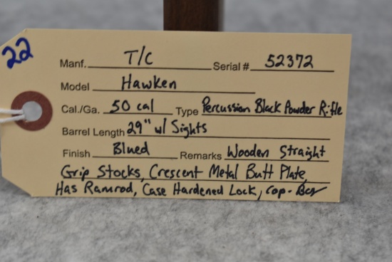 Thompson Center – Mod. Hawken – 50 Cal. Percussion Black Powder Rifle