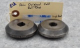 Pair of Original Colt Roll Dies – First is Single Print “Colt .45 Auto” – Second is Double Print “Go