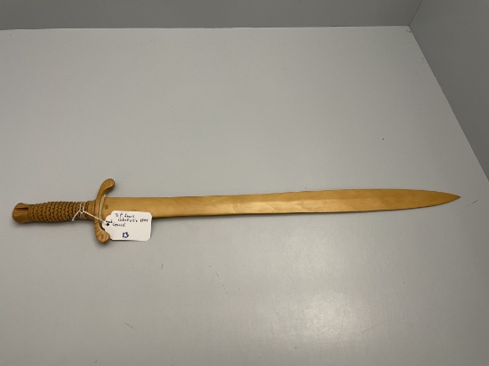 N.P. Ames Cabotville 1847 Wood Carved Sword – Overall Length is 26 ¾”.