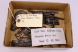 Box of Dug Artifacts recovered from Harper’s Ferry, VA.