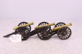 Lot of 3 Brass Tube Cast Cannons