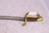 U.S. M-1840 Light Artillery Sword Mfg. by Ames, dated 1865 and Marked U.S., J.C.W