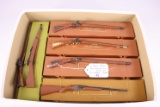 6 Marx Historic Gun Miniature Gun Series Guns – 5 w/Boxes, 1 No Box, All Rifles