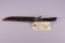 C. Roby & Co. W. Chelmsford, Mass. Marked Bowie Knife w/Horn handle and Silver Cap, Blade Marked “Ge