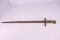 Tag Marked Bayonet English Short Sea Service Enfield Rifle,” Confederate, Blade is 24” and OAL. 28 ¾