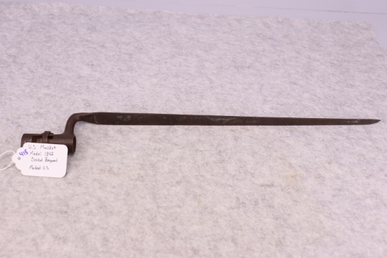 U.S. Model 1842 Socket Bayonet Marked U.S