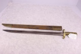P.S. Justice Rifle Model 1861 Type No. II Saber Bayonet w/Scabbard – Visible P.S Justice Phila Marki