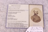 CDV of Major General Ambrose E. Burnside, Produced by D. Appleton & Co. New York