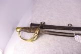 U.S. Model 1860 Cavalry Saber, manufactured by Mansfield and Lamb, dated 1863, w/Metal Scabbard, Nic