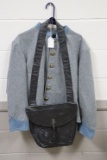 Repro. Confederate Gray wool Jacket w/Union Repro. Canvas Haversacks