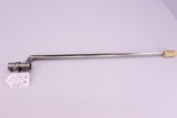 Swiss Socket Bayonet made for Swiss model 1867, for Peabody Model Providence Tool Co. OAL. 21 5/8” a