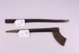 2 Bayonet Scabbards, 1st- OAL. 17 ½” Brass Tip, 2nd- OAL. 13 ¼” Brass Tip