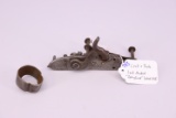 Percussion Lock and Parts, Lock Marked “Springfield” Dated 1815