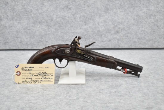 A. Waters – Mod. 1836 – 54 Cal. Flintlock Pistol