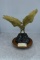 Hollow Base Brass Eagle Sculpture – 19” High – Weighs 7.1lbs – No Maker Markings