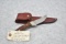 Case XX – R703 SSP 9-Dot – “Kiowa” Indian Fixed Blade Knife – w/Wood Handle & Lanyard Hole – w/Case