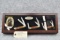 John M. Browning – “Triple Tribute” Set of Commemorative Folding Knives – w/Display Case