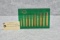 Weatherby – Green Lucite Cartridge Block – Includes 10 Cartridges Ranging From 224 Wby. – 460 Wby.