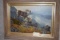 Hayden Lambson – Signed Original Framed Oil on Canvas of Two Stone Sheep on the Mountain Tops – 30”x