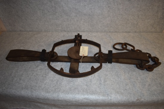 Hudson Bay #41 AX Kodiak Bear Trap – 44” Long & 16” Jaw Spread – w/Chain & Swivel