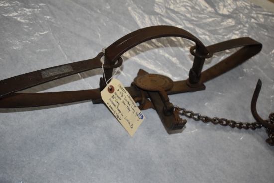 Oneida-Newhouse – #4½ Double Long Spring Smooth Jaw Trap – 25” Long – Animal Trap Co. Lititz, PA – w