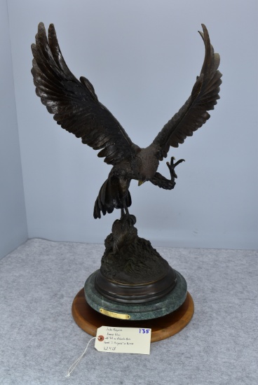 Bronze – “Falcon” – By Jules Moigniez – 26” High – Weighs 32.4lbs – Signed “J. Moigniez” on Bronze –