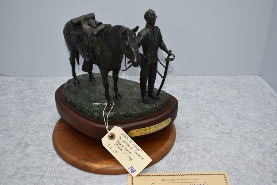 Bronze – “Stand to Horse” – By William F. Porteous – 11” High & 13” Wide – Weighs 19.6lbs