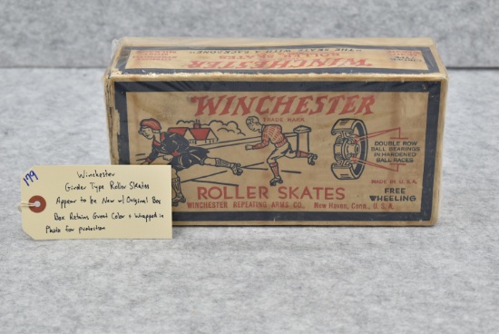 Winchester – Girder Type Roller Skates – Appear to be New w/Original Box – Box Retains Great Color &