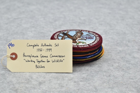 Complete Authentic Set 1982-1999 Pennsylvania Game Commission “Working Together for Wildlife” Patche