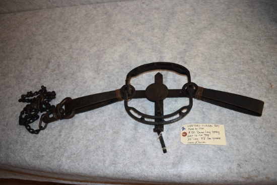 Herters Hudson Bay #121 Double Long Spring Wolf Lg Cat Trap – Made in the USA – 23” Long & 8½” Jaw S