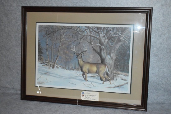 Ned Smith – “The Old Orchard Buck” – 936/950 – Framed & Double Matted Print