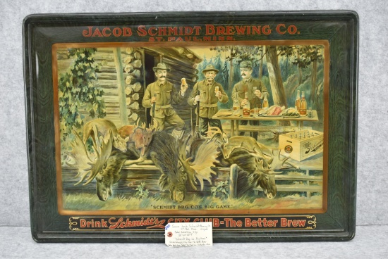 Scarce Jacob Schmidt Brewing Co. St. Paul Minn. Original Metal Advertising Sign