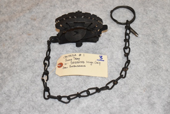 Oneida #1 Jump Trap – w/Serrated High Grip Jaw Extensions