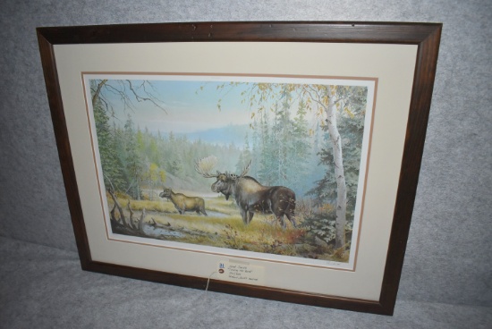 Ned Smith – “Testing the Wind” – 261/600 – Framed & Double Matted Print