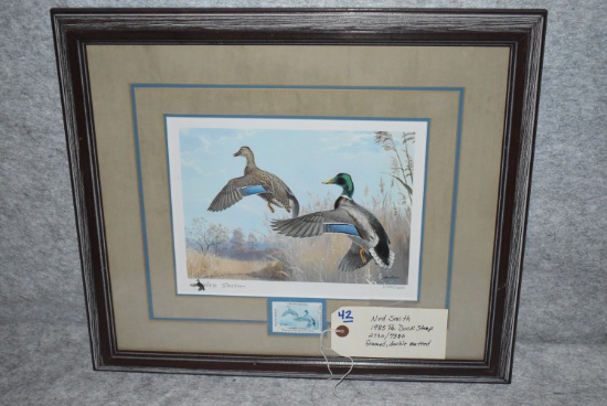 Ned Smith – 1985 PA Duck Stamp – 2730/7380 – Framed & Double Matted Print
