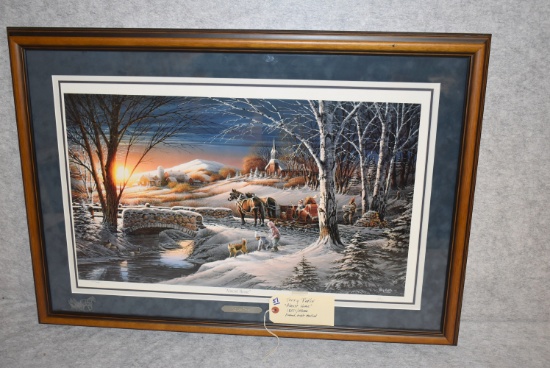 Terry Redlin – “Almost Home” – 18,511/29,500 – Framed & Triple Matted Print