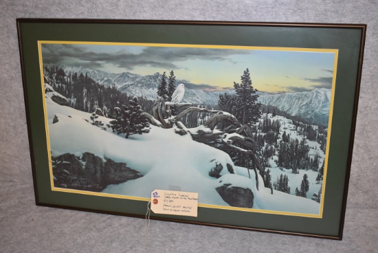 Stephen Lyman – “Early Winter in the Mountains” – 613/850 – Framed & Double Matted – Print on Paper