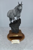 Signed Bronze – “High in the Northwest” of Billy Mountain Goat on Top of a Mountain – By Rick Taylor