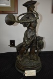 Bronze – “Le Courtier” – By Hippuly Te Moreau – Salon Des Beaux Arts – 31” High & 18” Wide – Weighs