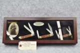John M. Browning – “Triple Tribute” Set of Commemorative Folding Knives – w/Display Case