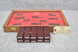 Winchester -Trademark- Knives – 10 Knife Dealer Display in Oak Display Case w/Red Felt Interior – Al