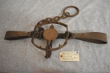 Oneida-Newhouse Animal Trap Co. #150 Double Long Spring Toothed Bear Trap – 28½” Long & 9½” Jaw Spre