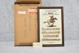 Winchester-Western – Rifle & Pistol-Revolver Bullets Board Framed Tin Sign w/Bullets – 13” Wide x 20