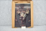 “We Recommend and Sell Winchester Cartridges and Guns” Tin Over Cardboard Sign – w/Original Shipping