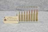 Weatherby – Clear Lucite Cartridge Block – Includes 9 Cartridges Ranging From 224 Wby. – 460 Wby.